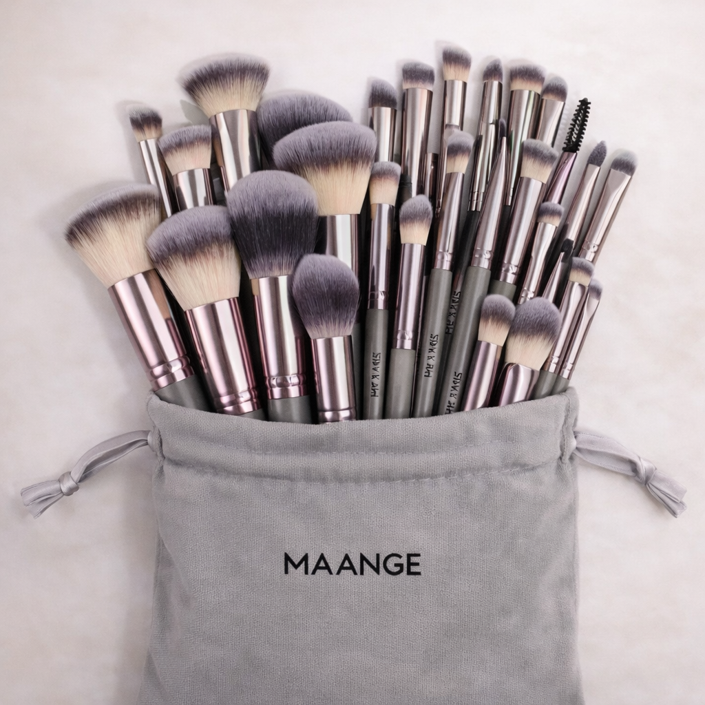 MAANGE Premium Make up Pinselset 30 Stück inkl. Tasche