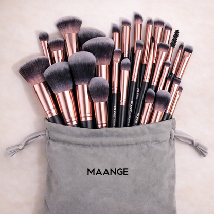 MAANGE Premium Make up Pinselset 30 Stück inkl. Tasche