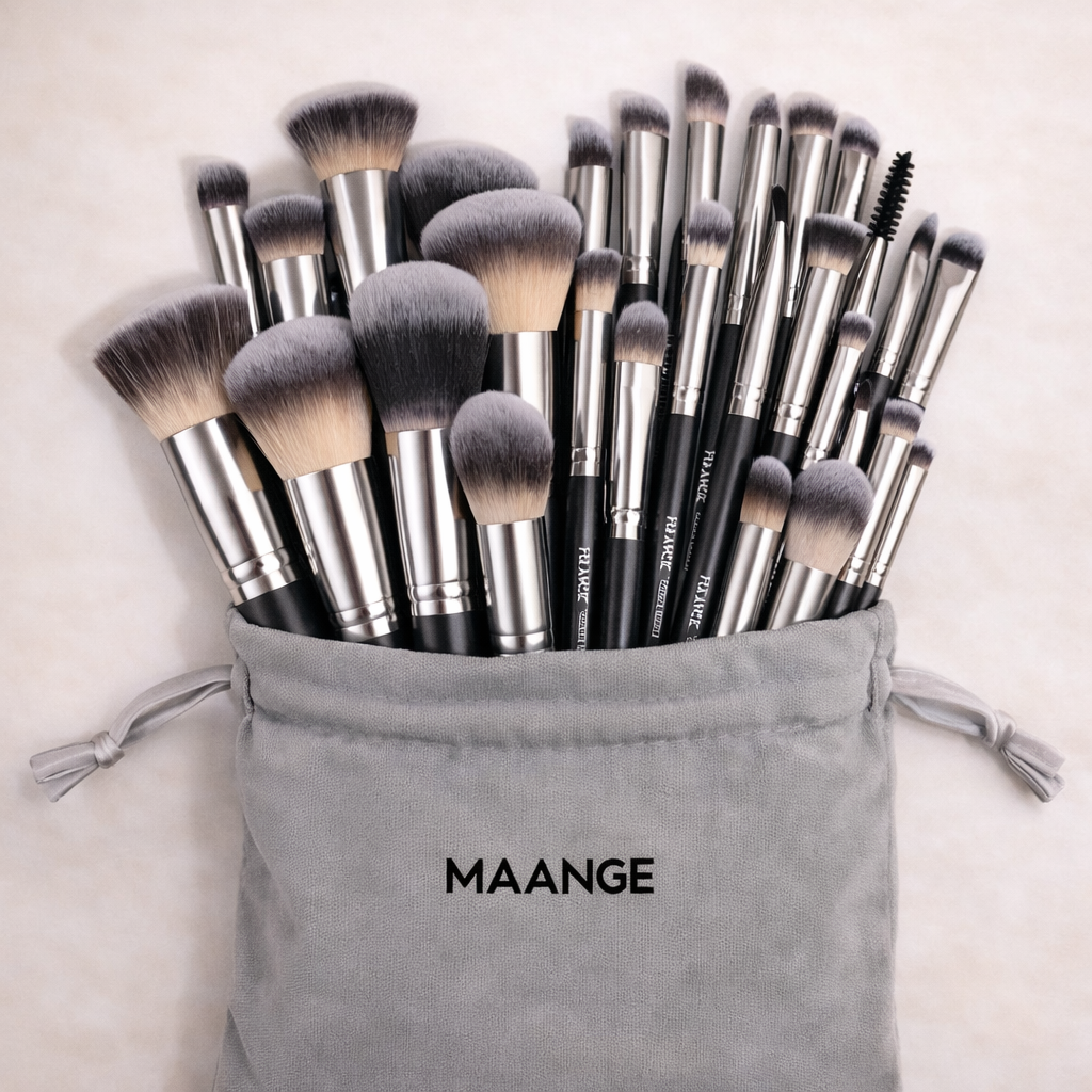 MAANGE Premium Make up Pinselset 30 Stück inkl. Tasche